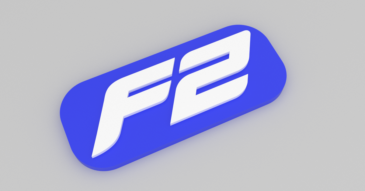 Formula 2 Fridge Magnet - F2 Logo by Vector3dArt | Download free STL ...