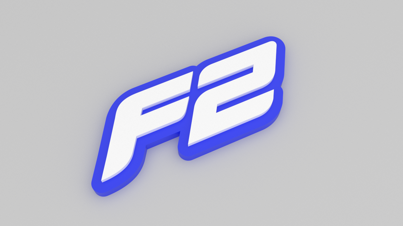 Formula 2 Fridge Magnet - Contoured F2 Logo