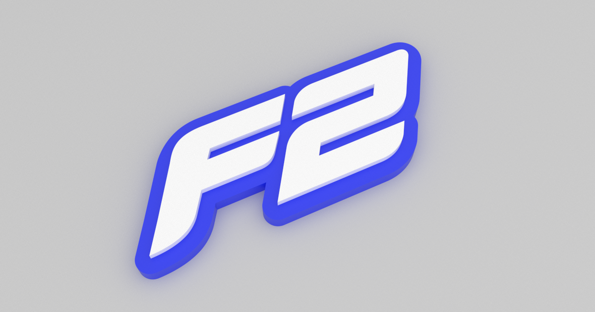 Formula 2 Fridge Magnet - Contoured F2 Logo by Vector3dArt | Download ...