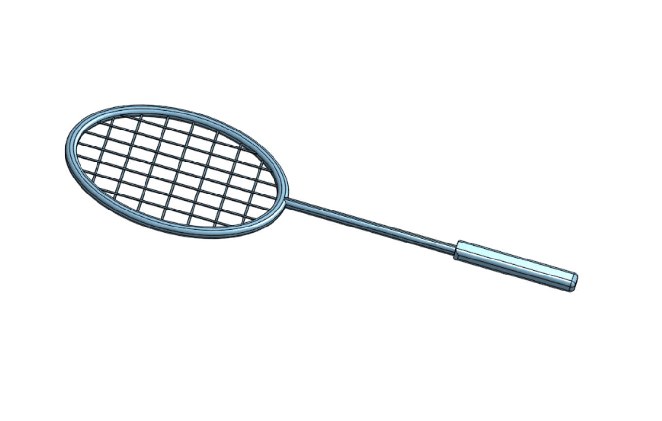 Badminton racket by chiany.studio | Download free STL model | Printables.com