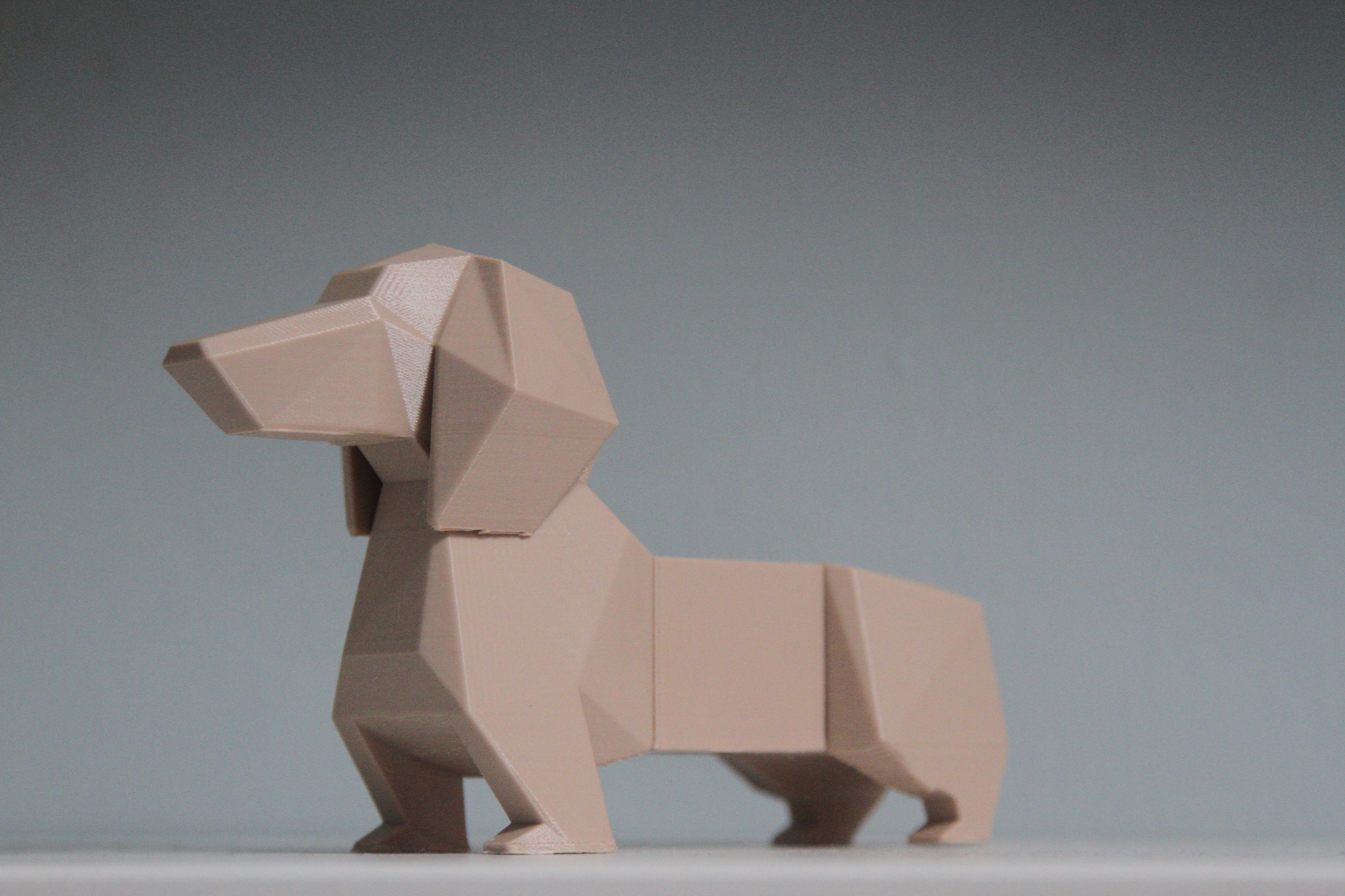 Refrigerator Magnets:Low poly Dachshund's butt