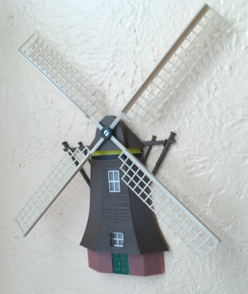 Miniatura 2 do modelo 3D Dutch Windmill Wall Decor