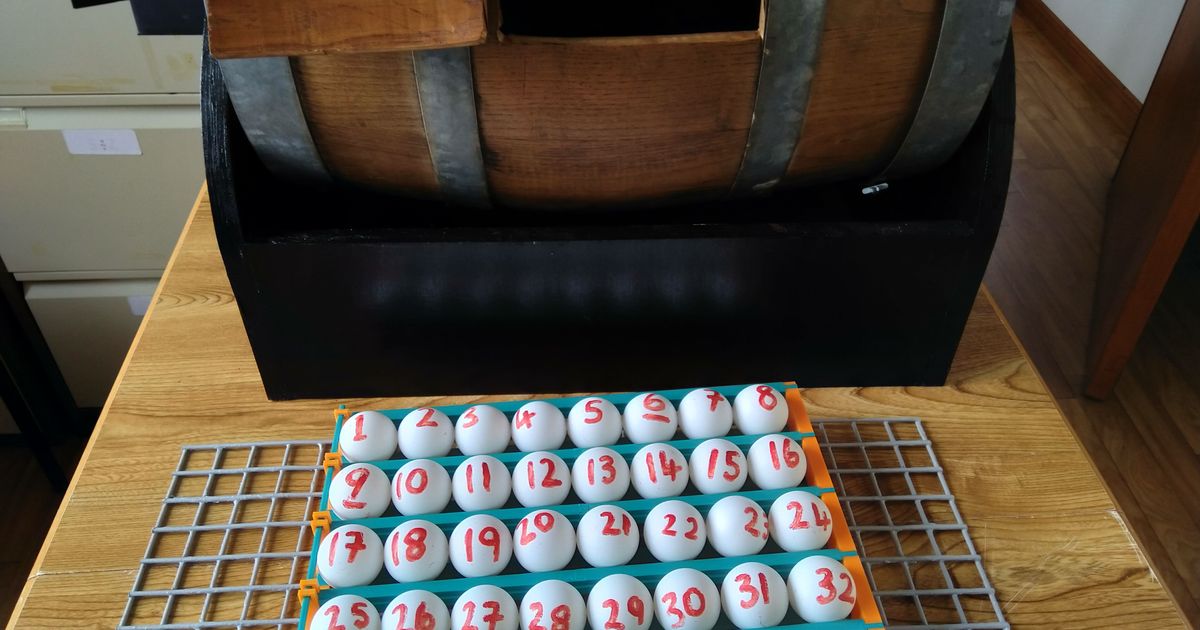 Lottery / Bingo ball holder by AirBiscuit Download free STL model
