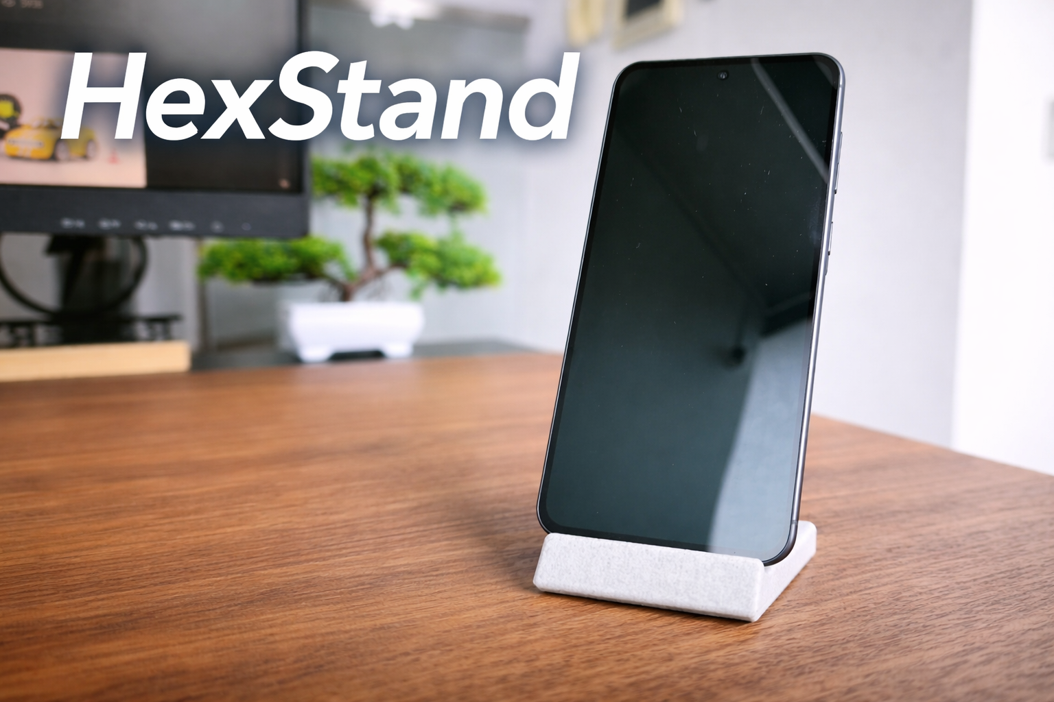 Phone Stand - No Supports | Fits Phones with Case | Honeycomb Design | HexStand