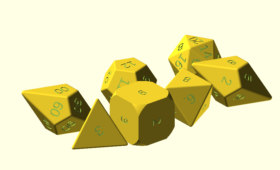 Parametric Magnetic Tabletop Polyhedral Dice