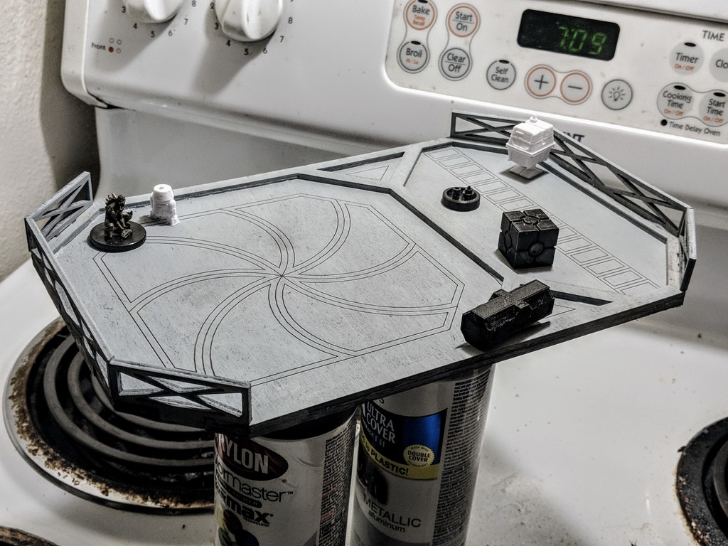 Laser cut MDF Star Wars Legion launch pad
