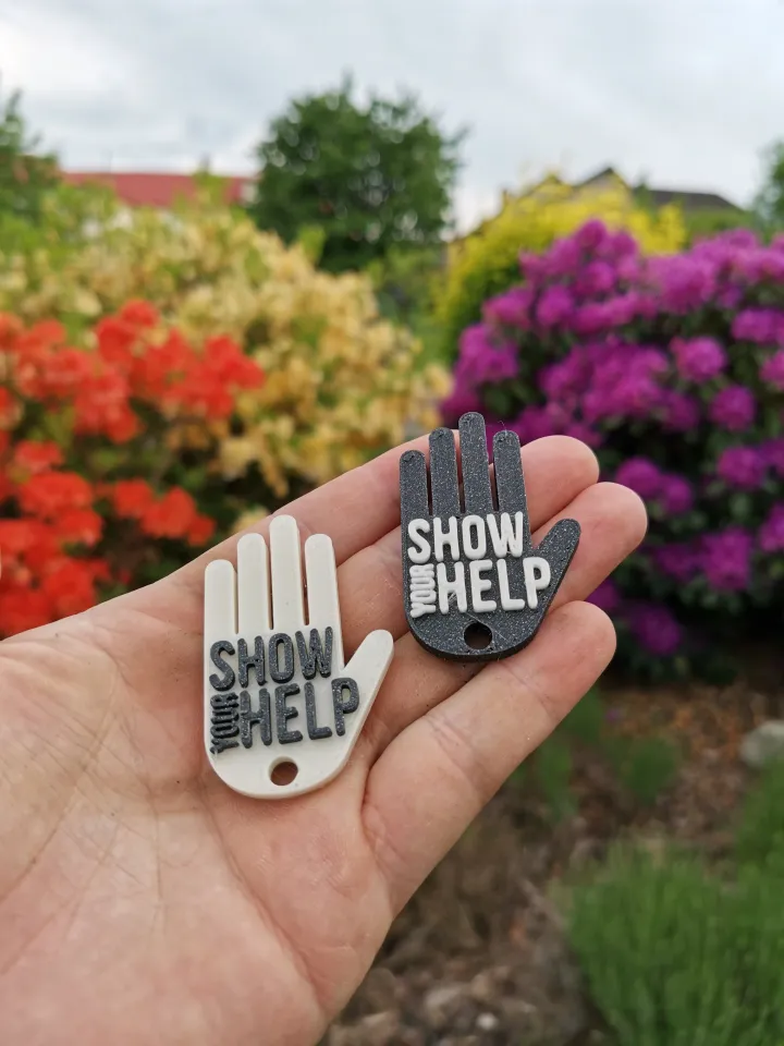 Show your help - keychain by RaQic | Download free STL model ...
