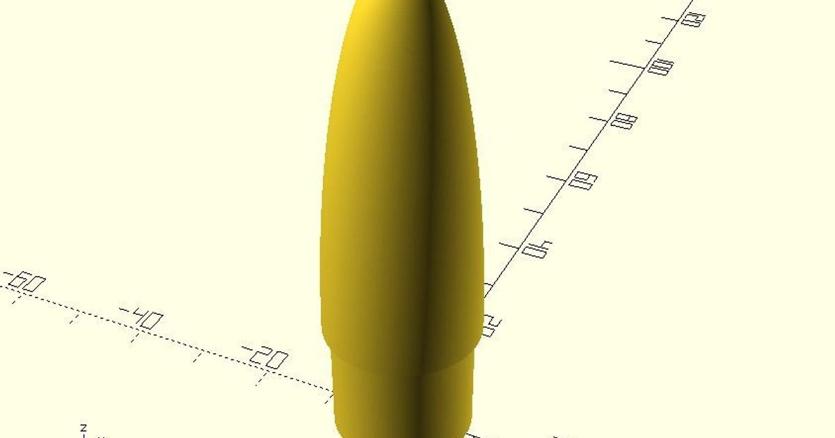 Parametric model rocket nose cone by lpaelke Download free STL model