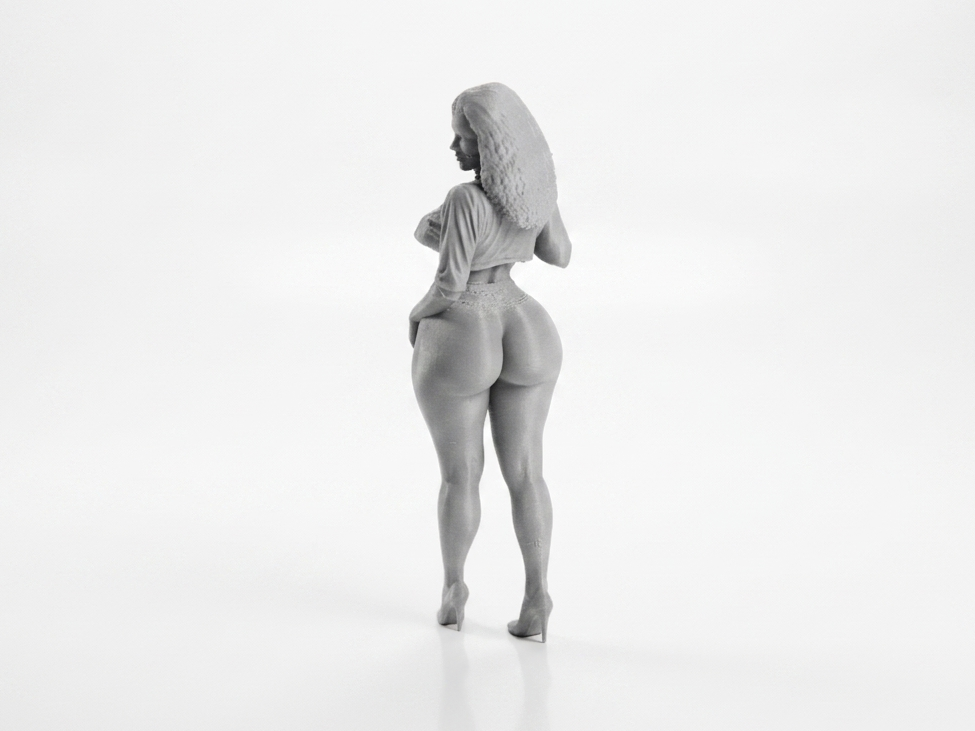 Thick Lady Female Figurine 3D Printable
