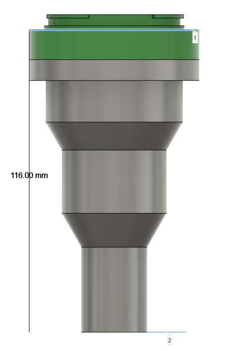 Miniatura 3 do modelo 3D Microscope Objective Adapter