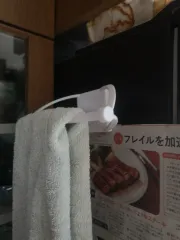 Refrigerator magnet with towel hanger