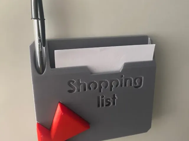 Magnetic shopping list