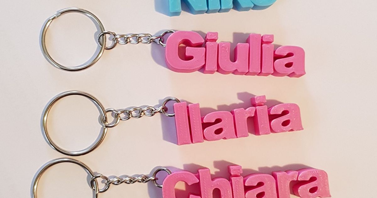 Badge Name Tag Keychain File STEP by Lele88 Download free STL