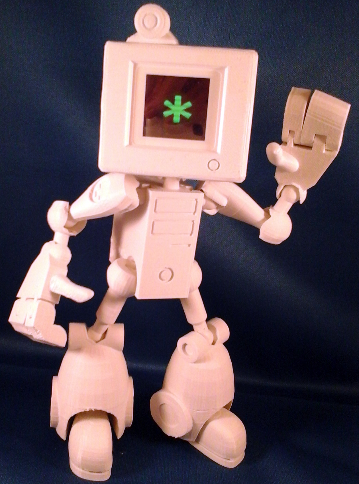 Posable Cymon Robot Toy with Electronics Enclosure by 3D Printing