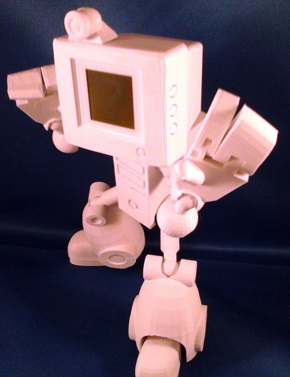 Posable Cymon Robot Toy with Electronics Enclosure by 3D Printing