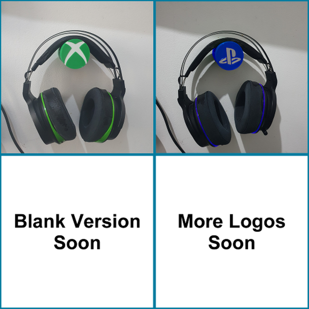 Headset Wall Mount - Consoles Logos