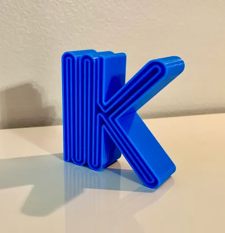 Ski Trails Font Letter K