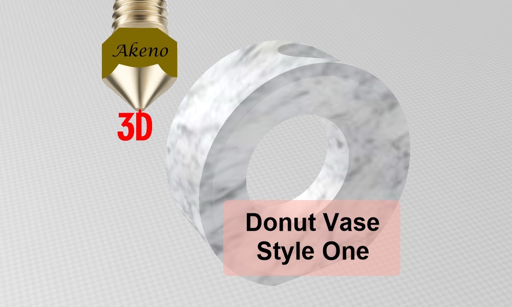 Vase in the style of a donut / Style One by Akeno Download free STL