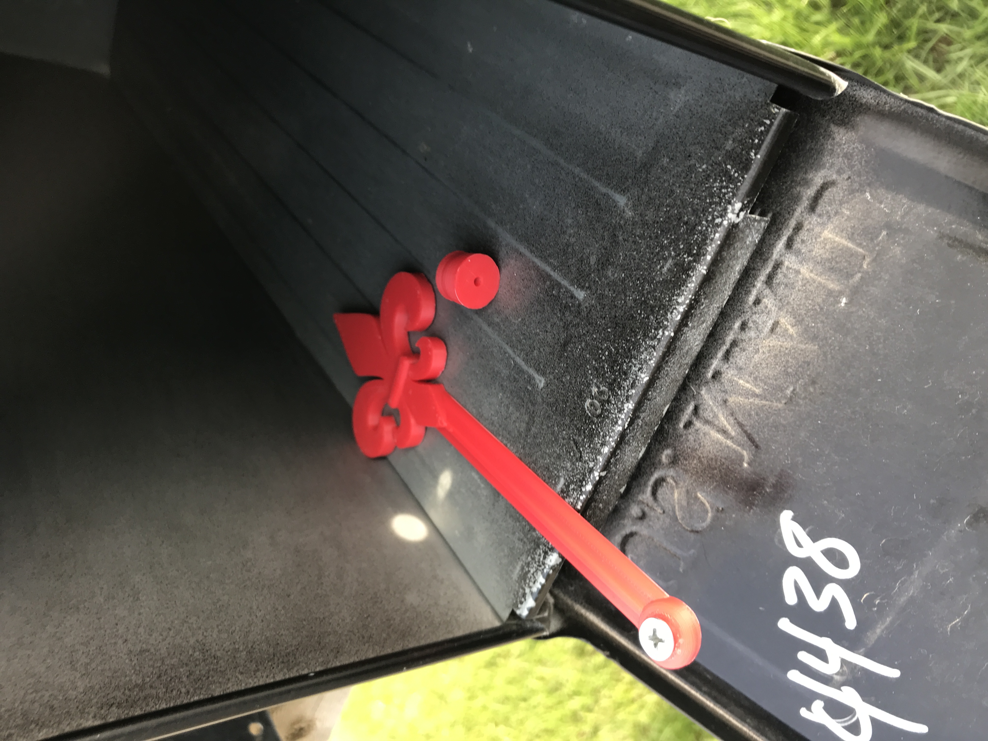 Miniatura 5 do modelo 3D Fleur de lis Mailbox Flag