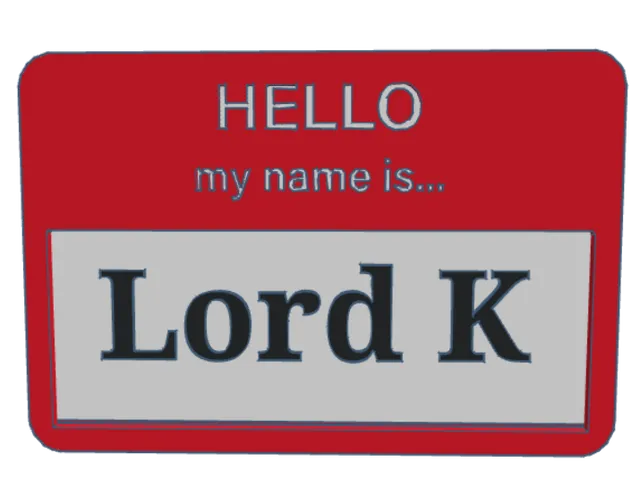 Classic "My Name Is" Name badge | customisable