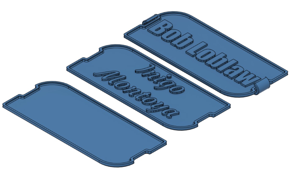 Easy ClipOn Name Tags by mobiobi Download free STL model