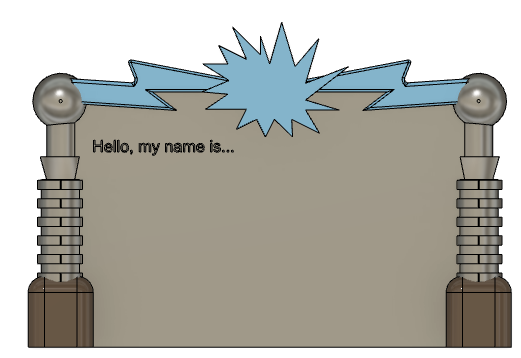 electricity name tag