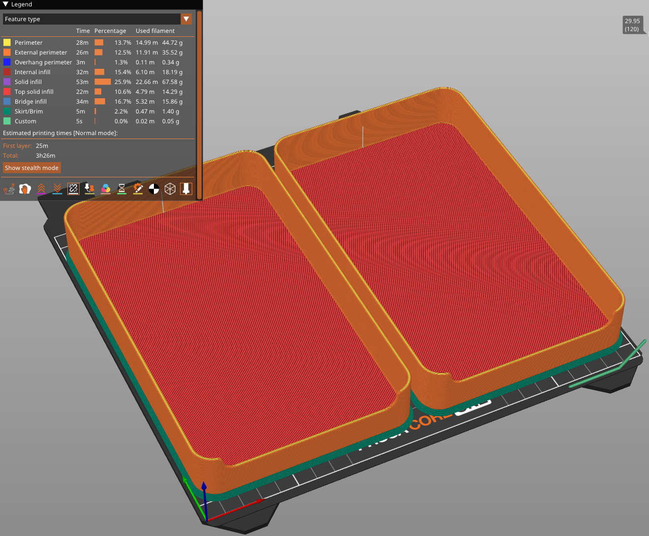 Miniatura 4 do modelo 3D Stackable storage tray