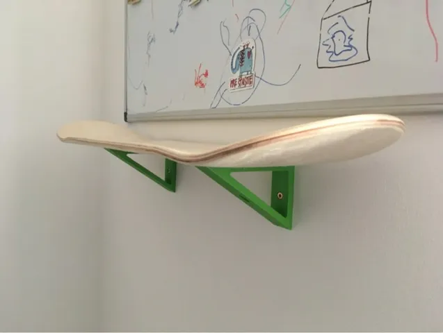 Skateboard deck shelf