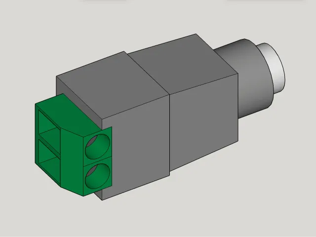 2.1x5.5mm DC Power Jack Plug Adapter Connector (to help with modeling)