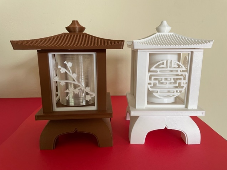 Japanese Garden Lantern with Swappable Panels by NT Download free STL