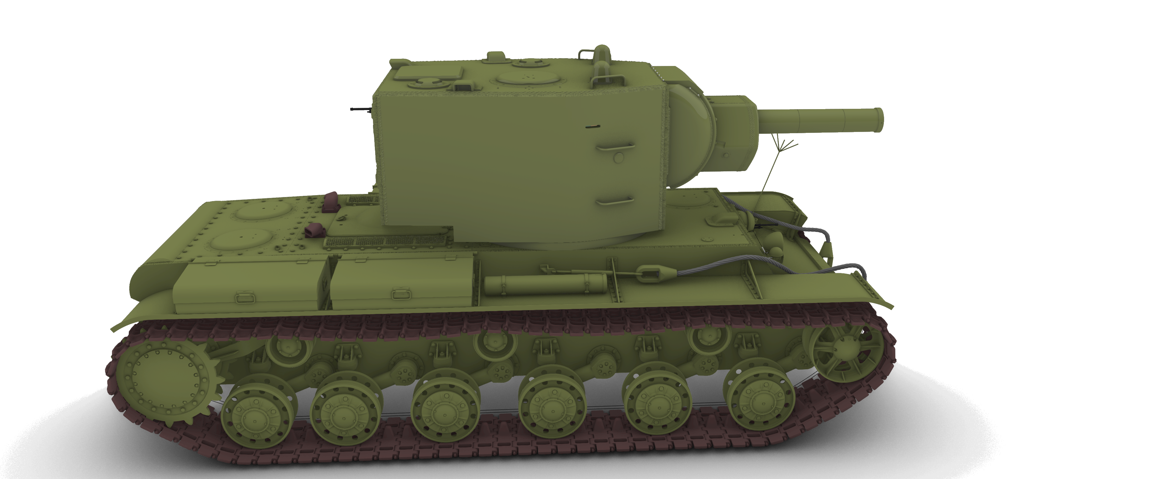 Věž verze KV-2 pro úpravu RC modelu tanku KV-1  1:10