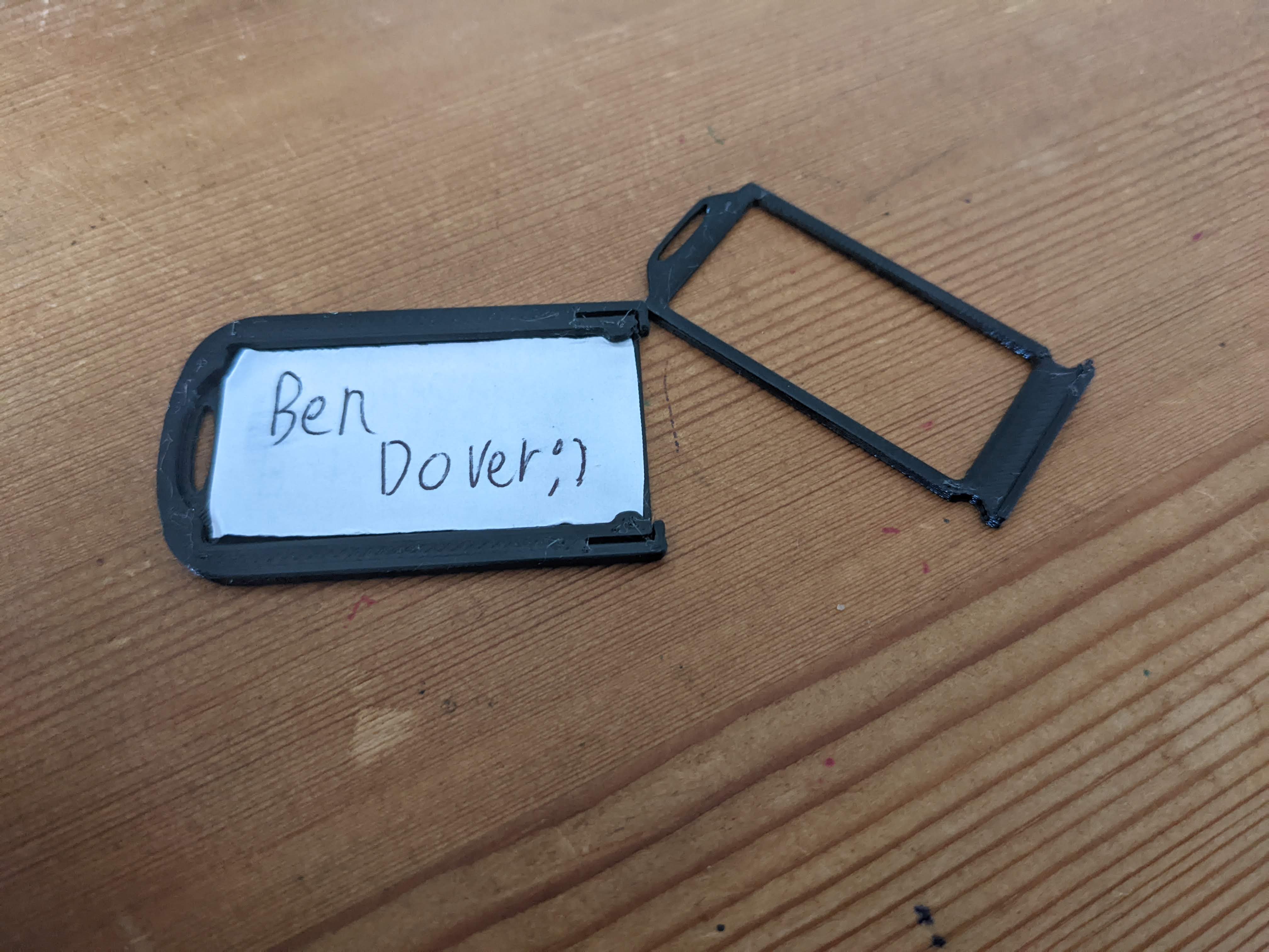 Name Tag for Travel Baggage by DownTheShed Download free STL model