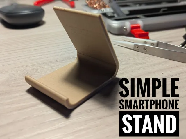Parametric Simple Smartphone Stand (with FreeCAD project)