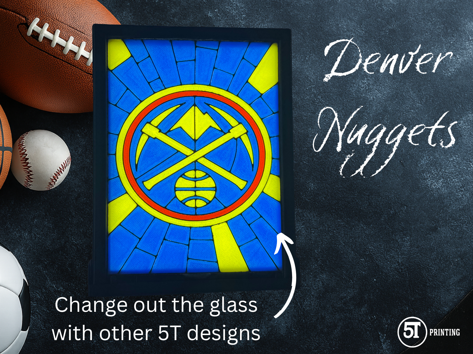 Denver Nuggets Swappable Light box