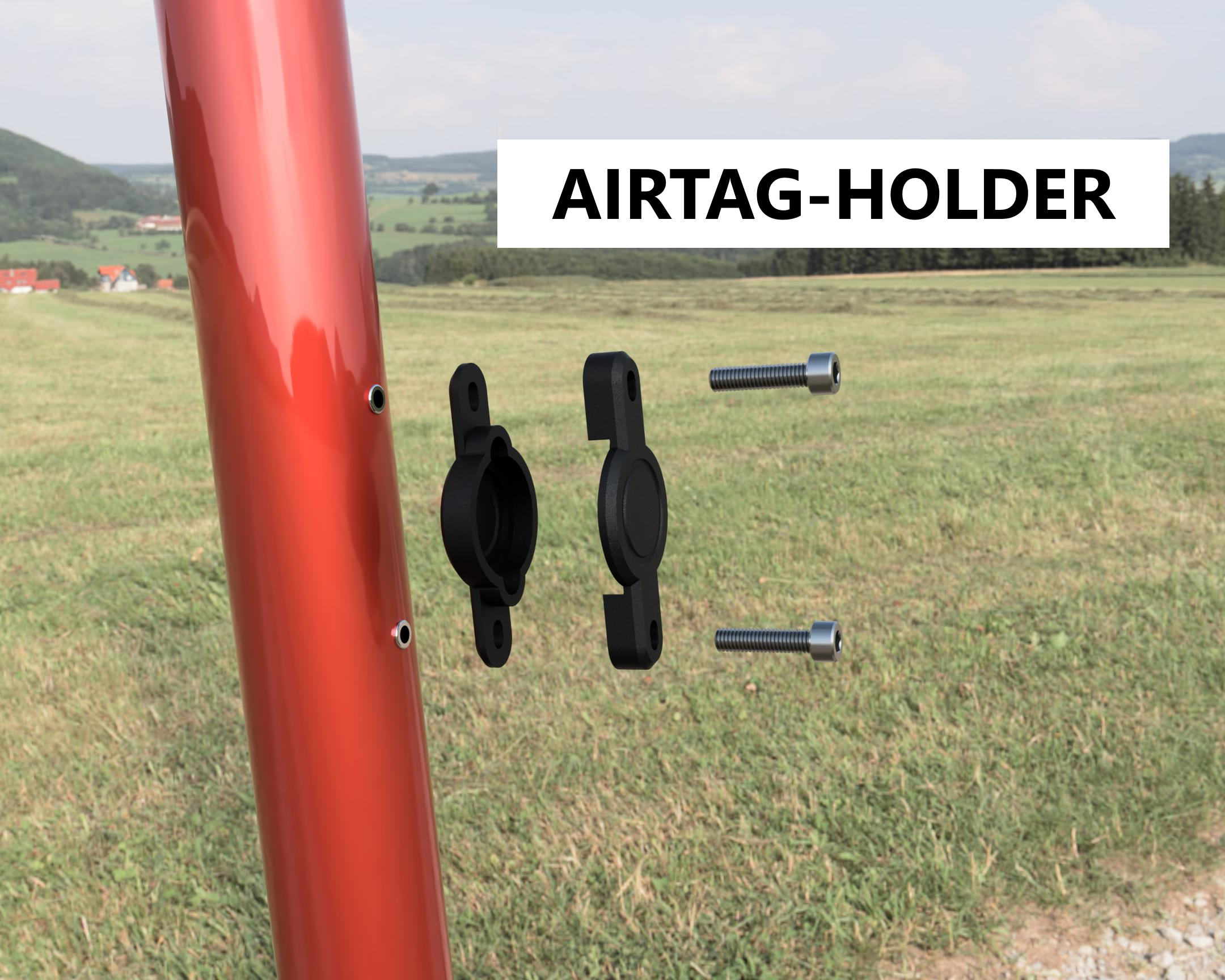 Bike AirTag Holder for Bottle-Cage-Mount