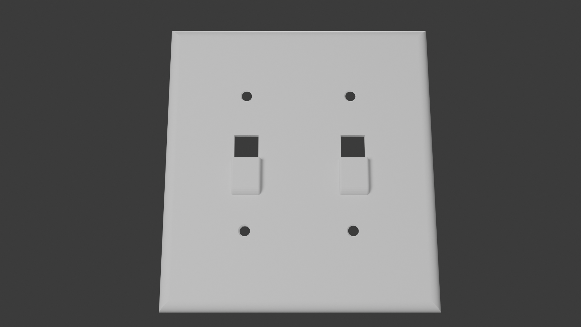 Permanently Locked Light Switch Plate 3D model