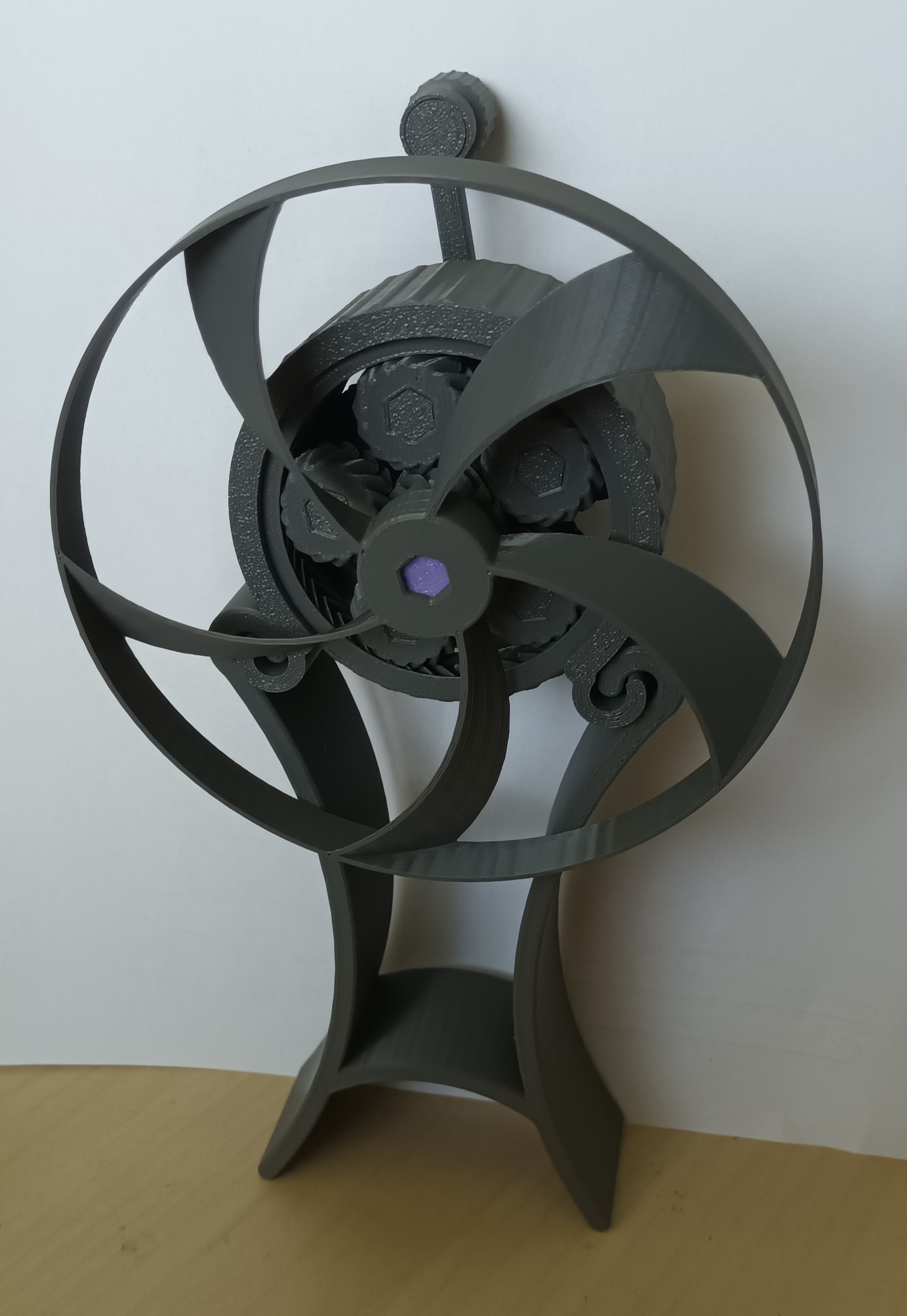 Double planetary crank fan