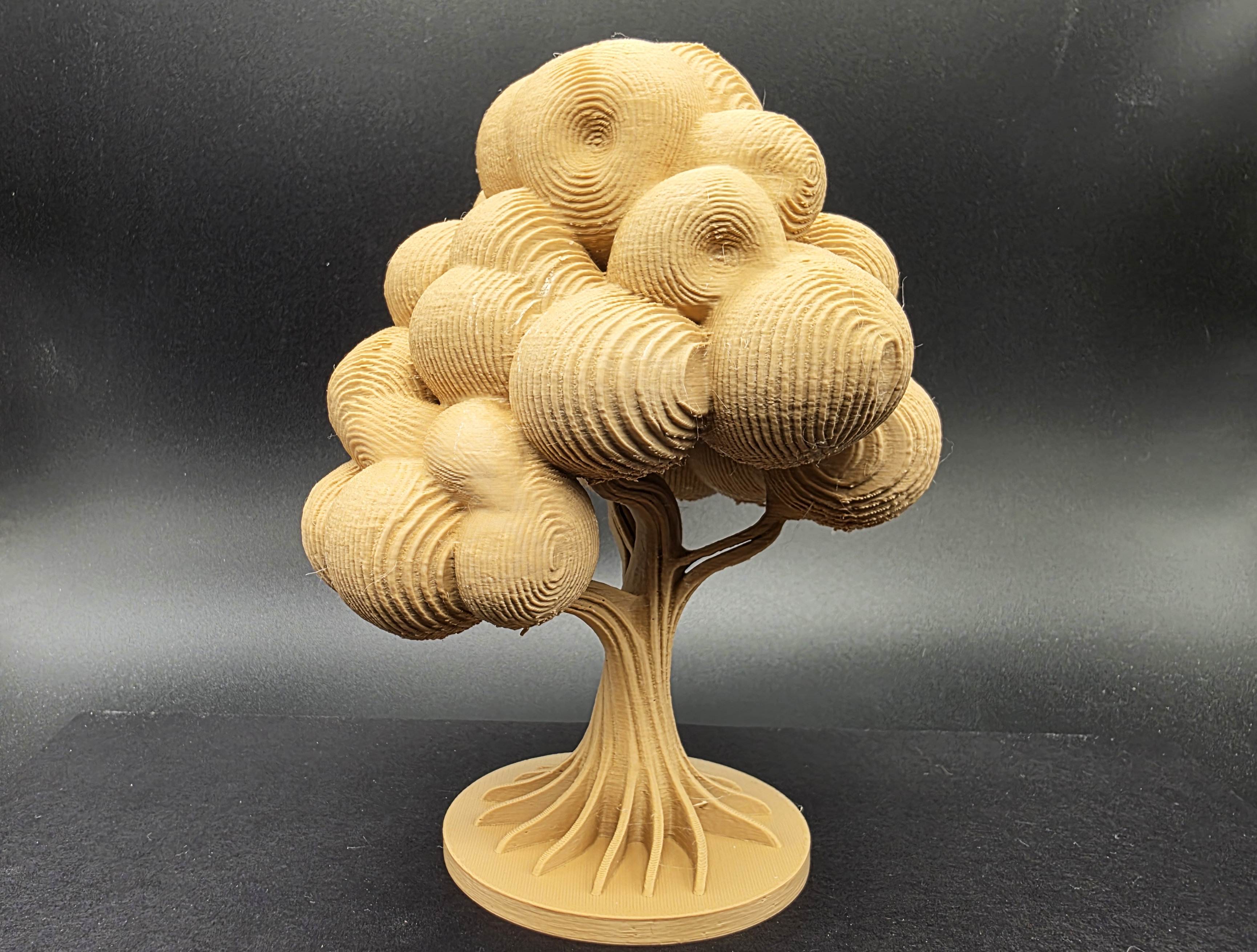Wood-Carved Tree Sculpture
