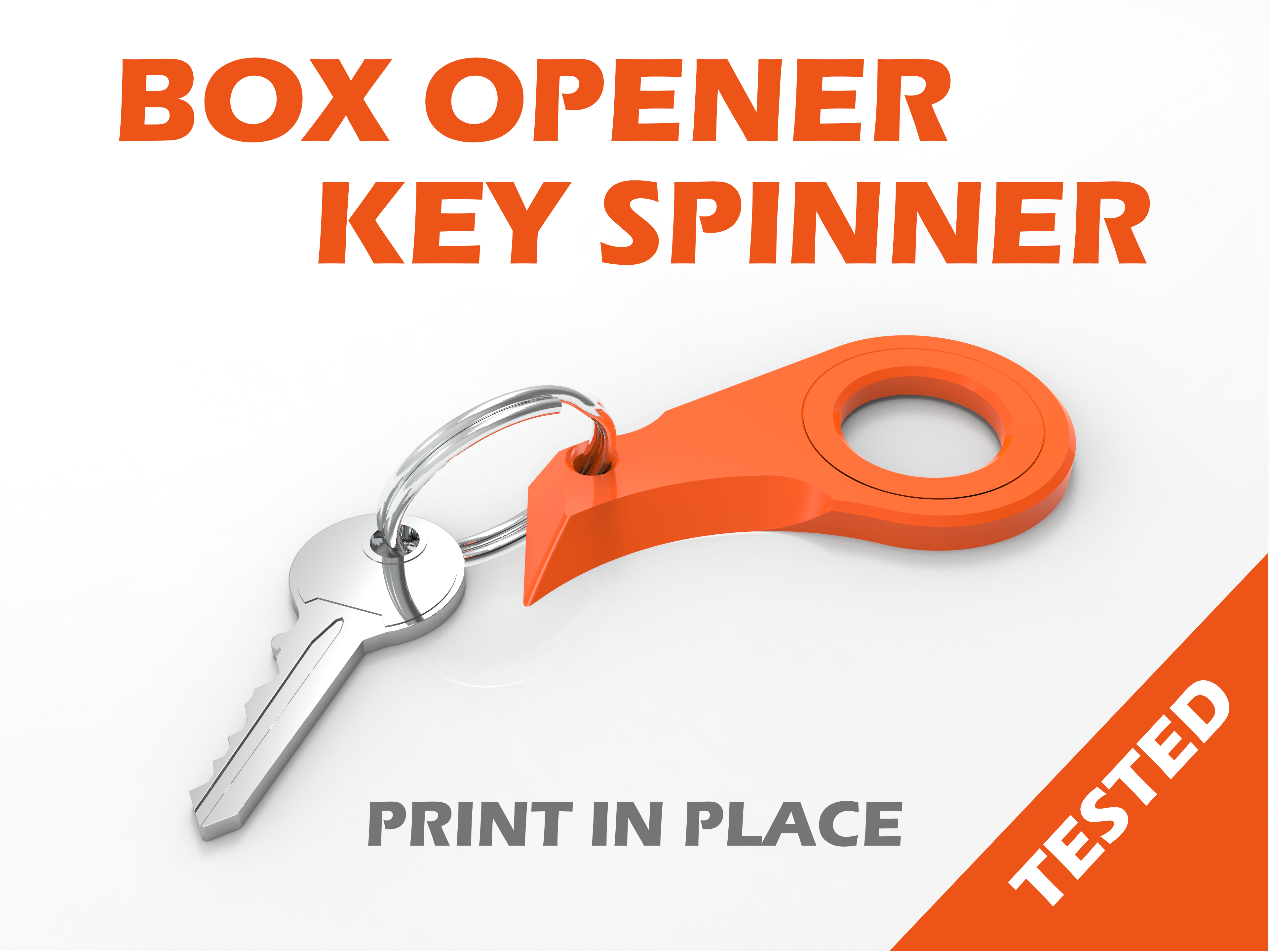 KEY SPINNER - BOX OPENER - KEYCHAIN - KEY FIDGET - (Tested)