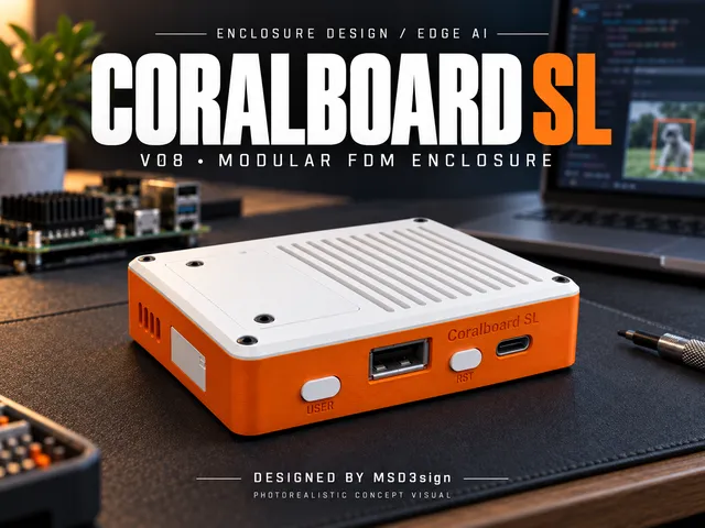 Coralboard SL Enclosure V08 | Service Covers & M2 Hardware