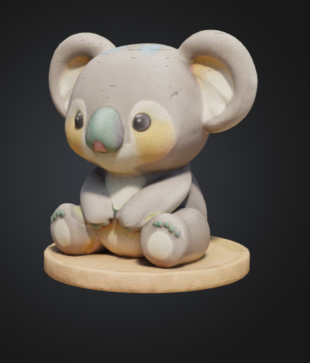 Cute Koala on plinth