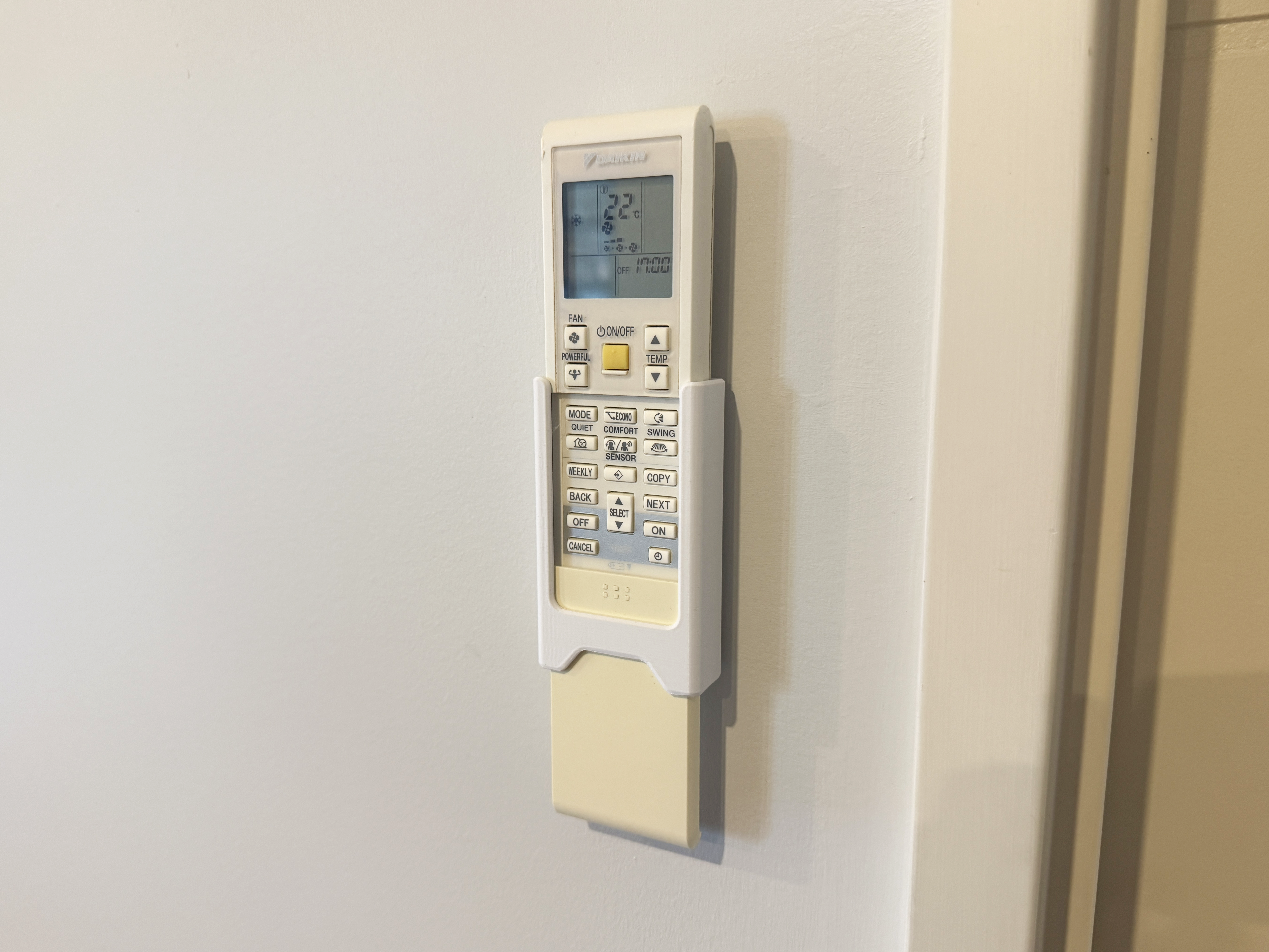 Daikin Aircon Remote Wall Holder - Cover Slidable 3D model
