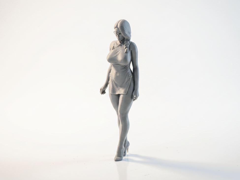 Glasses Lady Figurine Female Character 3D Printable
