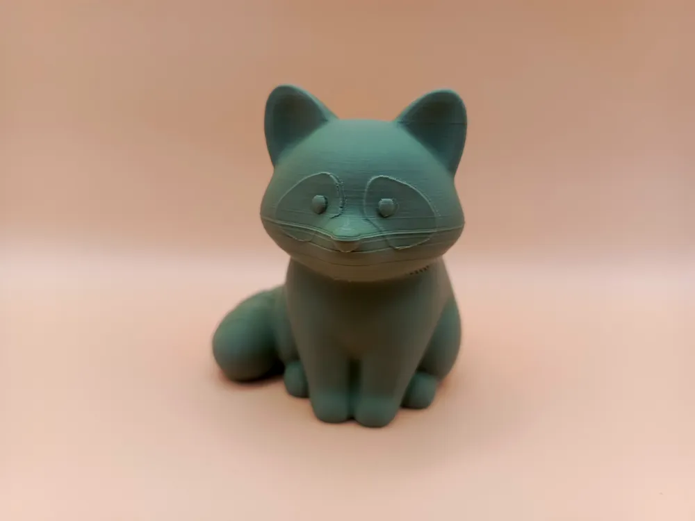 Smooth Chibi Raccoon Sculpture