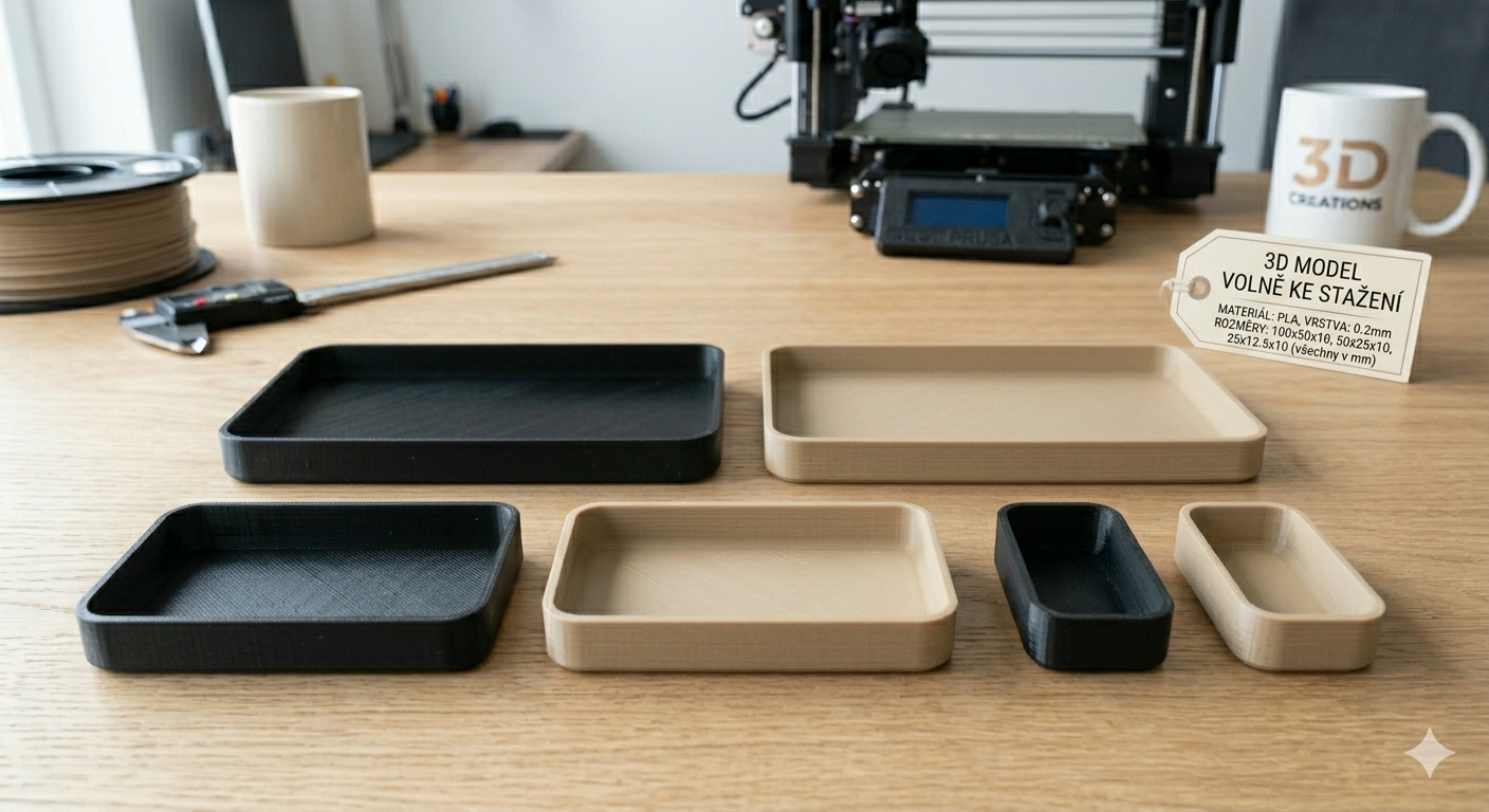 Rectangle tray - Modular and filament saving (10mm depth) 2:1 aspect ratio