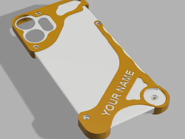 Minimalist phone bumper, exoskeleton-style - CMF Phone 2 Pro, 3d printable