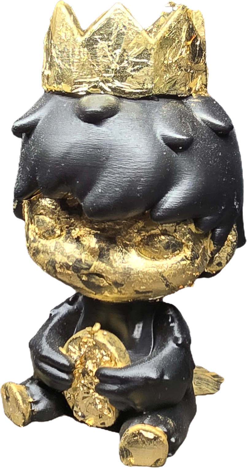 The Timeless Cuckoo - Crowned Bird Art Toy 3D model