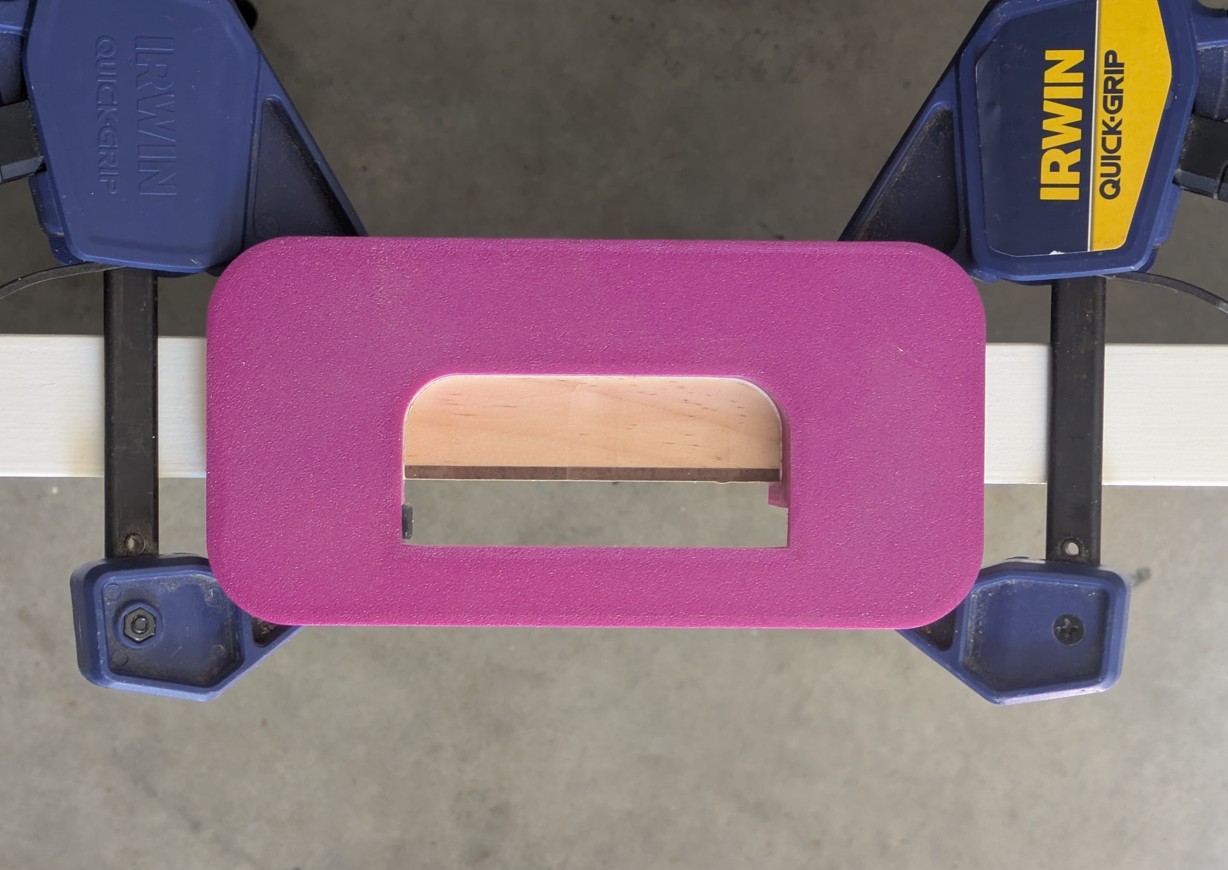 90mm radius butt hinge router jig no supports