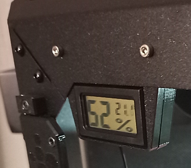 24V powered Prusa Enclosure Thermometer Bracket