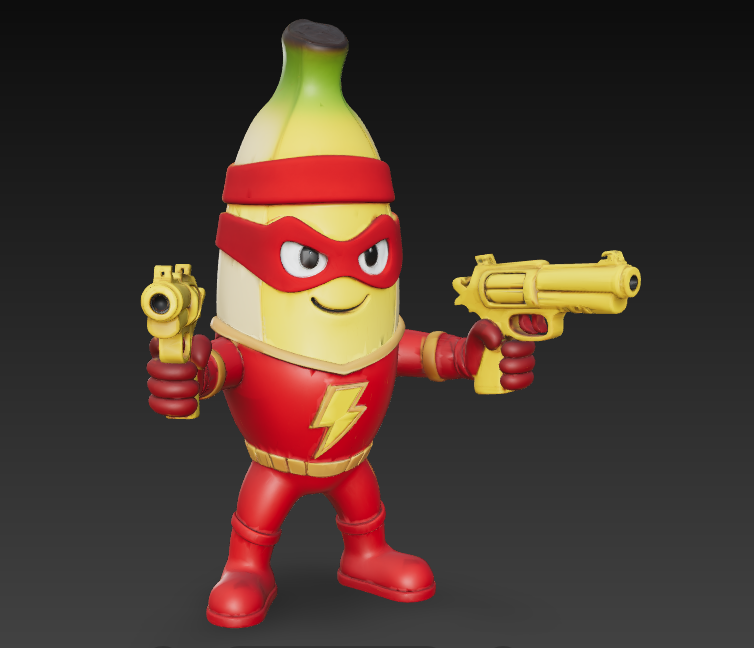 Miniatura 5 do modelo 3D Super Banana